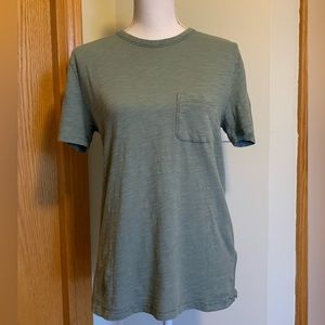 Everlane 100% Cotton Crew Pocket Tee Green Size Small